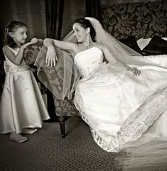 bride-and-bridesmaid-hazlewood-castle